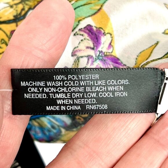 INC International Concepts Floral & Butterfly Print Scarf Lightweight Secret Gar - Picture 5 of 8